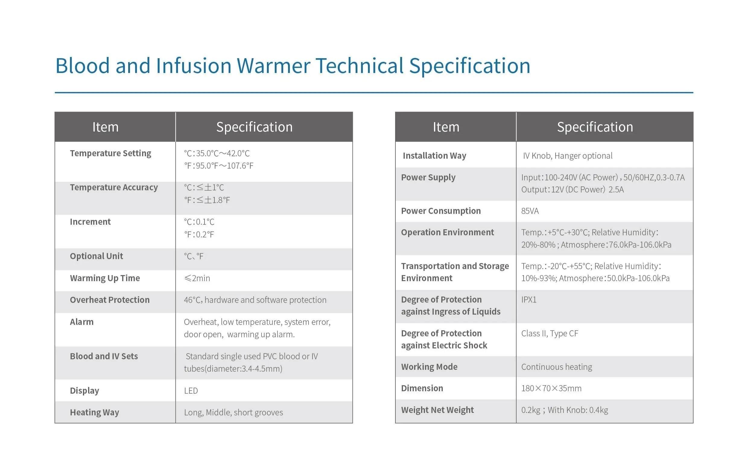 infusion warmer