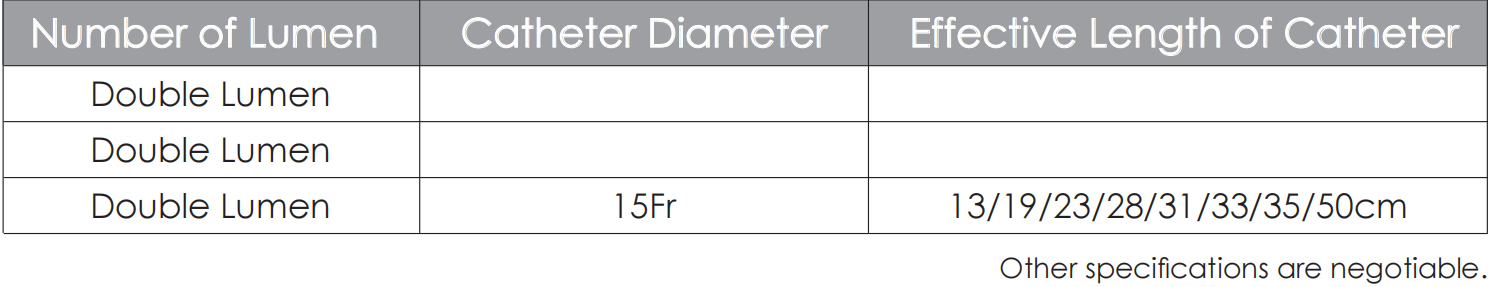 long term hemodialysis catheter